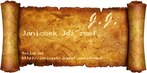 Janicsek József névjegykártya