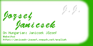 jozsef janicsek business card